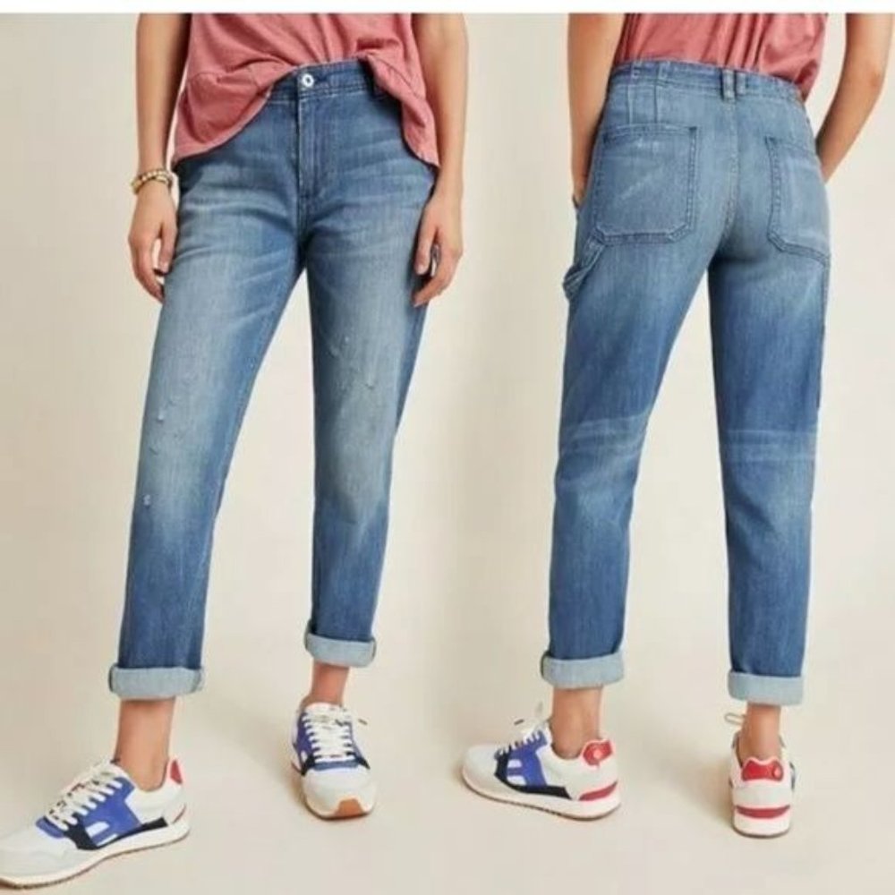 Pilcro and the Letterpress Light Blue Boyfriend Jeans